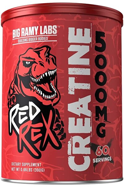 BIG RAMY LABS Red Rex Creatine Monohydrate 5000 Mg, Unflavored, 300 Gm, Incre...