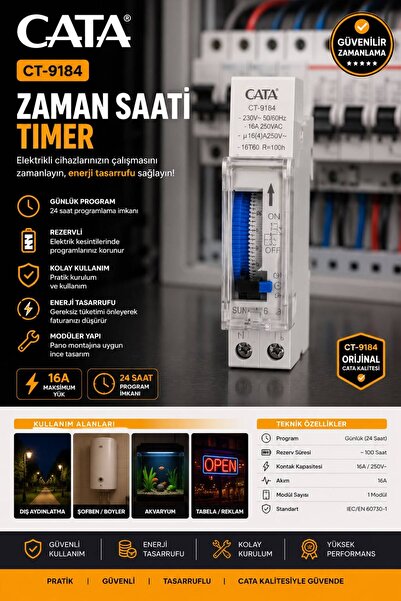 Cata CT-9184 Zaman Saati (Rezerveli)