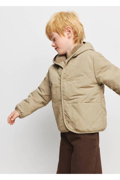 MANGO Baby Suni kürklü kapitone anorak