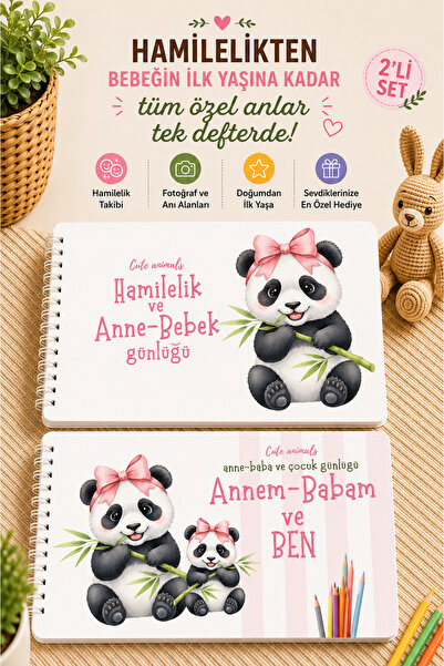 Lodos 2'Lİ SET Hamilelikten Bebeğin İlk Yaşına Tüm Anı Defteri ve Çocuk Günlü...