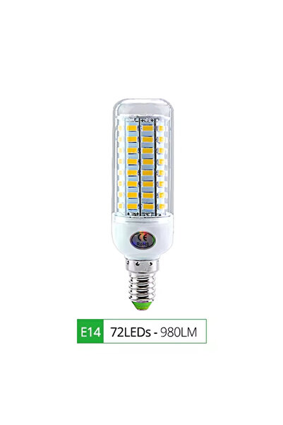 Choice Warm white E14-72LEDs E27 E14 LED Lamp SMD 5730 220V Corn Light Bulb 2...