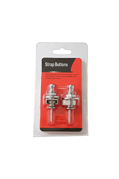 Choice1 Silver 2pcs 2 Piece/Set Guitar Strap Lock Straplock Straplok Button f...