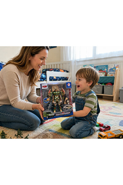 Vardem Transformers Robot Oyuncak Arabaya Dönüşen Sesli ve Işıklı Robot 22cm ...