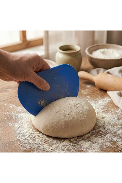 dinckitchen Dinc Kitchen Plastic Oval Dough Scraper Set of 10 Blue 19X12,5 cm