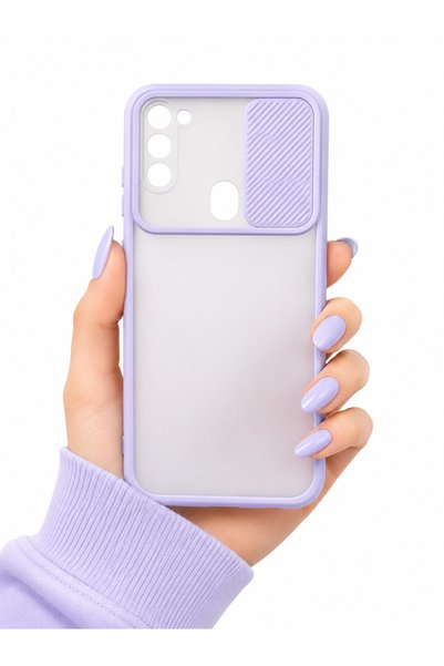 noktaks Case for Samsung Galaxy M11 Case Camera Slide Matte Back Surface Colo...