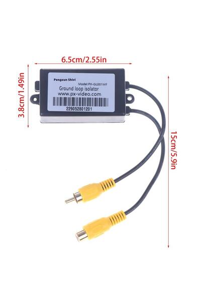 Choice Black Plastic RCA Video Isolator Monitoring Video Interference AV Vide...