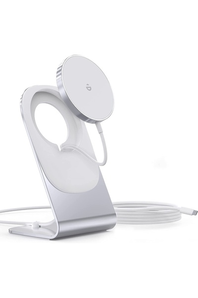 Choice SILVER Fast Charging 15W Vertical Wireless Charger Magnetic Wireless C...