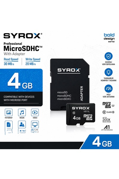Syrox 4GB SD KART(HAFIZA KARTI)