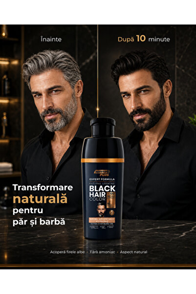 Softto Plus Vopsea de păr neagră Expert pentru bărbați – Negru în 10 minute p...