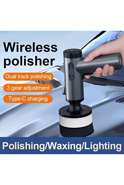 Choice GRAY Car Polisher Handheld Wireless Polisher Car Polishing Waxing Mach...
