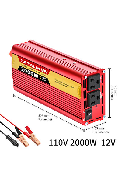 Choice1 12V 2000W 110V 60HZ Inverter 12v, 60hz 24V 600W 1500W 2000W 2500W, po...
