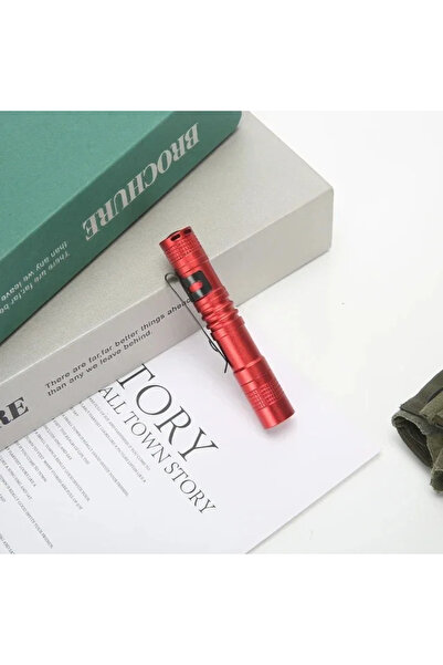 Choice red Portable Mini LED Pen Flashlight with Pen Clip Handheld Ultra Pock...