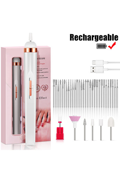 Choice4 White-Max YIKOOLIN Portable Nail File Care Electric Nail Drill with 4...