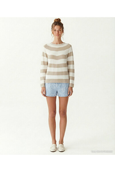 Yargıcı Regular Boat Neck Long Sleeve Sweater