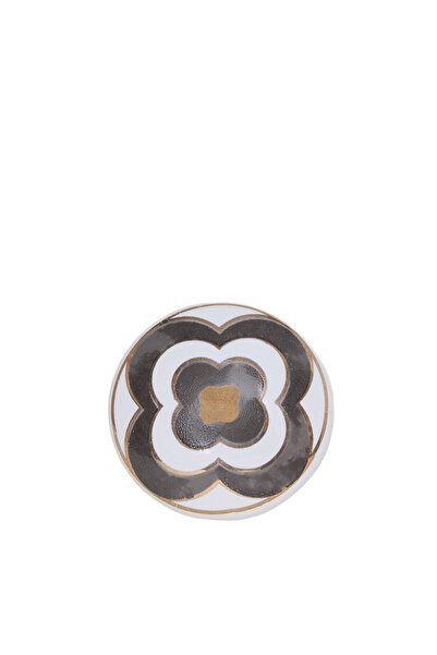 Yargıcı Ceramic Drawer Handle with Metal Detail (4X6 cm)