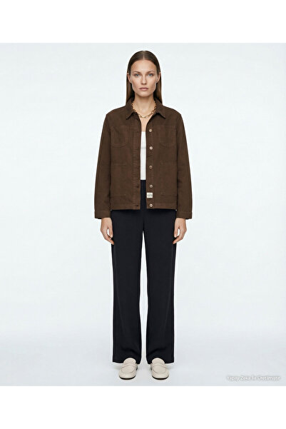 Yargıcı Boyfriend Jacket Collar Long Sleeve Jacket