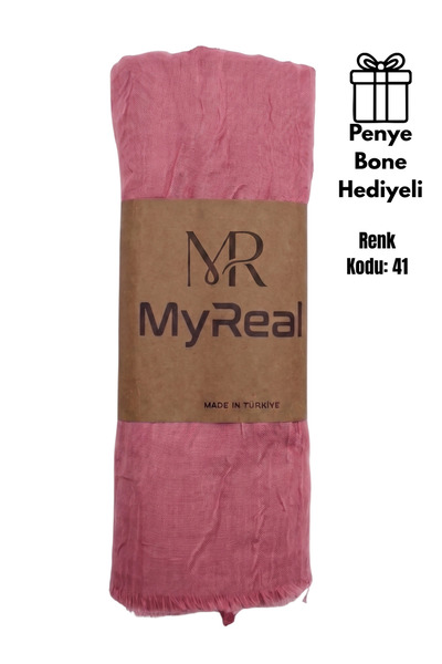 MyReal شال من الخيزران باللون الوردي الفاتح - نسيج طبيعي لا يحتاج للكي (90x20...