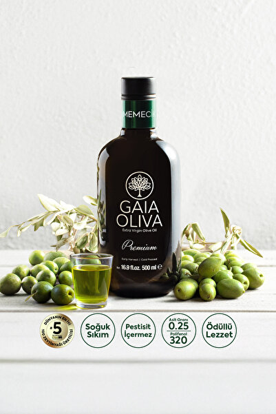 Gaia Oliva Premium Memecik 500 ml Erken Hasat Natürel Sızma Zeytinyağı (Yeni ...