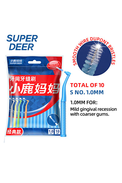 Choice 1.0mm 10 PCS L-Shape Interdental Brush Wire Orthodontic Interdental Br...