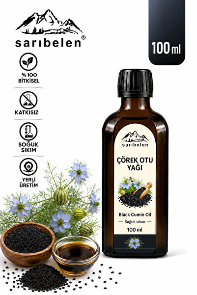 sarıbelen Çörekotu Yağı 100 ml | Soğuk Sıkım %100 Saf
