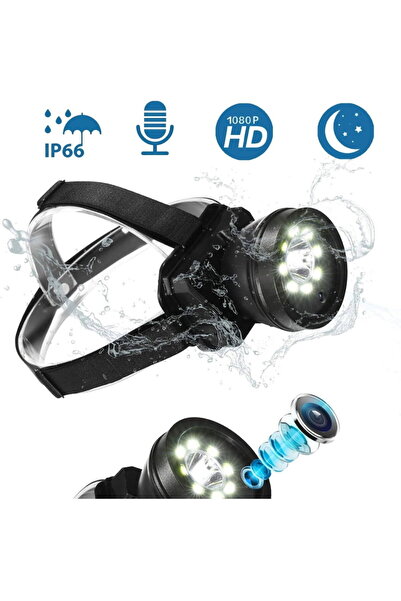 StartONTeam Mini cameră Ultra HD în lanternă frontală cu LED, ideală pentru n...