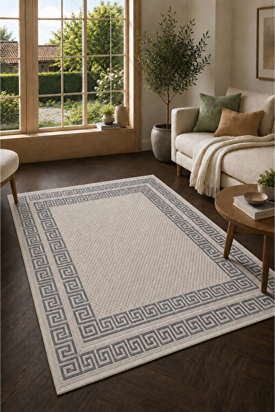 Çelsa Home Versaj Bukle Lüks Pamuklu, Makinede Yıkanabilir Kilim Gri 80 x 300...