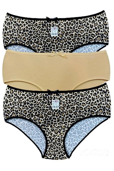 missblue moon High Waist Leopard Printed Bato Folding 3-Piece Panties 5000-2