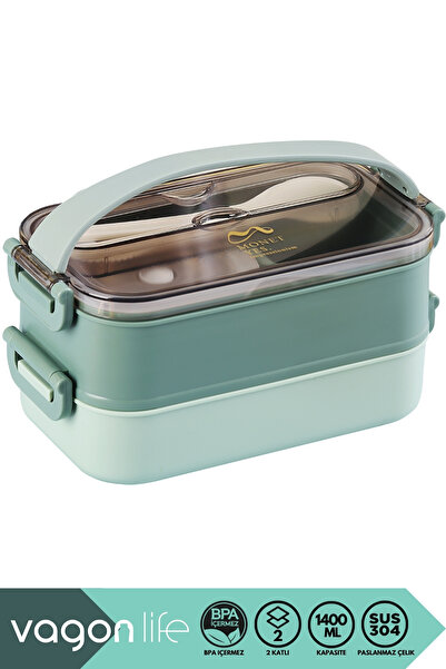 Vagonlife 1200ml New Collection 2 Layer Steel Lunch Box Lunch Box