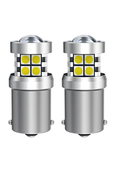 Choice22 white light BA15S XSTORM 2PCS BA15S P21W LED Projector Lens Lights B...