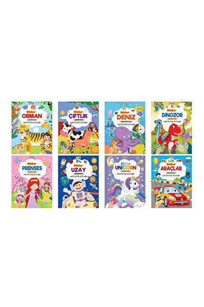 Karatay Yayınları 4E Sticker Çıkartmalı Aktivite Kitabı 8 Kitap