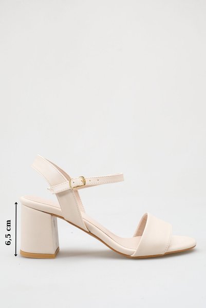 Rella Ten Heeled Sandals with Ankle Strap, Thick Heeled Evening Dress Wedding Stylish Women's Shoes
