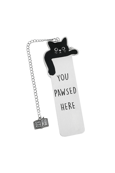 Choice SQ1936 Creative cat waving design with colorful stainless steel text b...