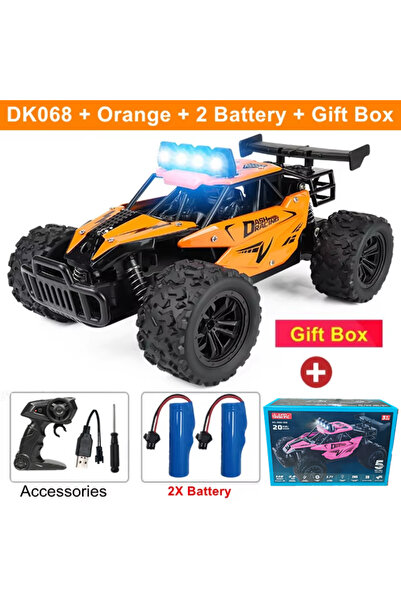 Choice DK068 Orange 2B Box Remote Control Car RC Drift Racing 1:16 Vehicle Of...
