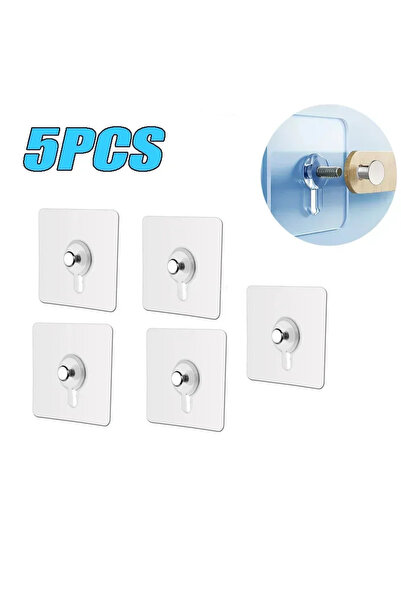 Choice 5 PCS Hook Hanging Sticker Easy Wall Adhesive Wall Hooks Self-Adhesive...