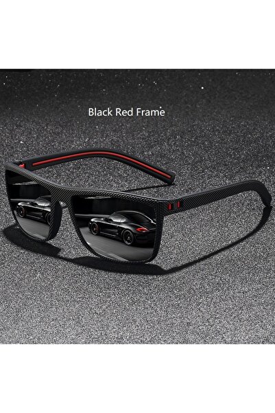Choice6 Black Red Classic Vintage Check Pattern Square Sunglasses Men Women F...