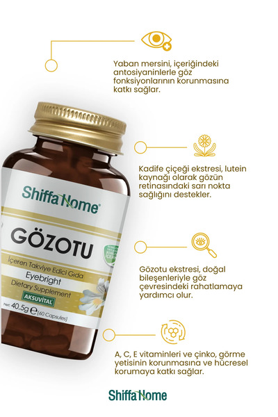 Aksu Vital Gözotu Kapsül 60 Kapsül Göz Otu Kapsül