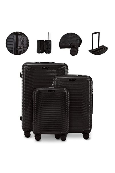 WINGS BRAND Set de 3 valize Wings PC Sea Eagle 2.0 NEGRE