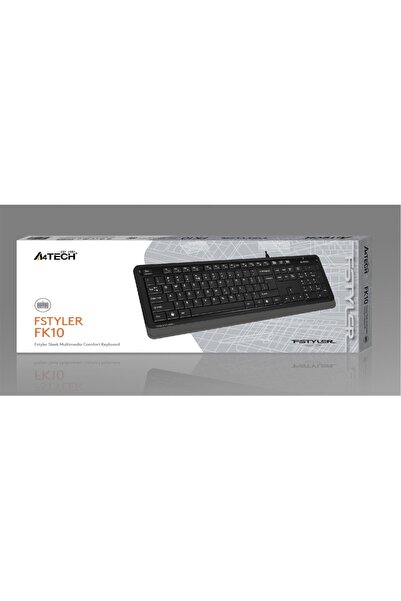 A4 Tech Fk10 Q Usb Fsytyler Gri Tr Fn-Multimedya Klavye