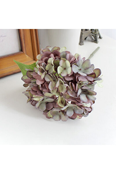 Choice GRAY Artificial Flowers Silk Hydrangea Vase for Home Decoration Access...