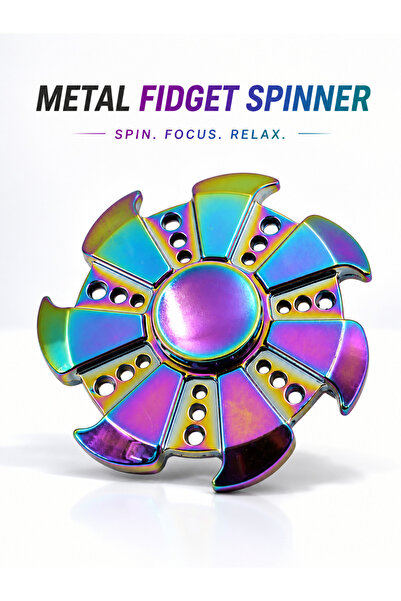 Taimi Rainbow Metal Fidget Spinner, Colorful Hand Spinner Toy for Focus, Rela...