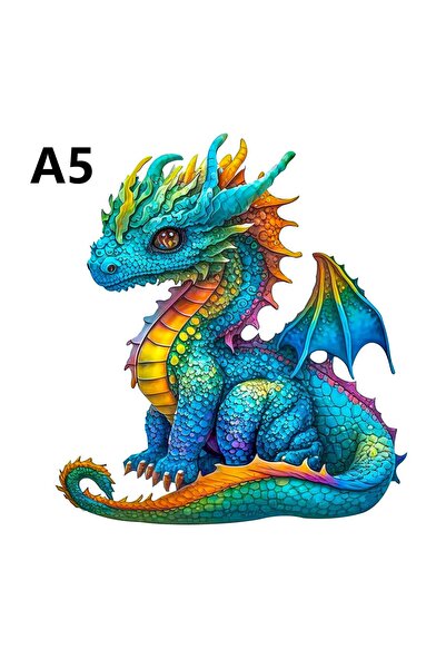Choice A5 Dinosaur Wooden Jigsaw Puzzles Art, Unique Animal Shaped Pieces Str...