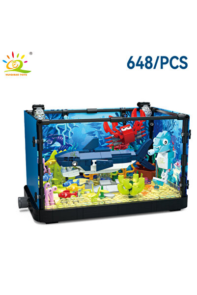 choice2 20 no box HUIQIBAO MOC Fishbowl Aquarium Building Blocks Sea Turtle F...