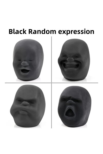 Choice1 Black 1Pc Human Face Expression Ball Squishy Squeeze Toy for Kids Sof...
