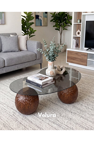 Velura Home & Living Orta Sehpa & Modern Küre Sehpa & Bohem Top Sehpa