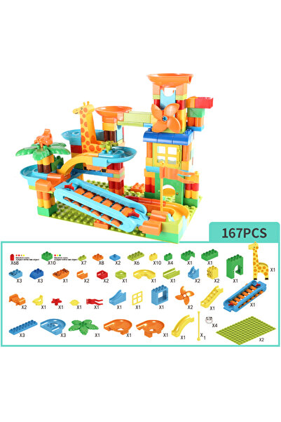 Choice With Baseplate Newest Big Size Turntable Marble Race Run Building Bloc...