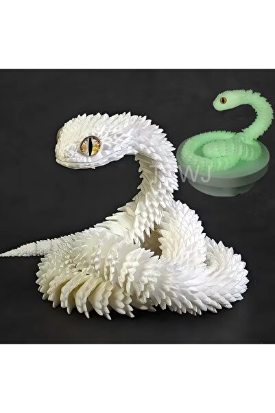 Choice1 30cm Color random b 3D Printed Snake Movable Toy Doll Simulation Snak...