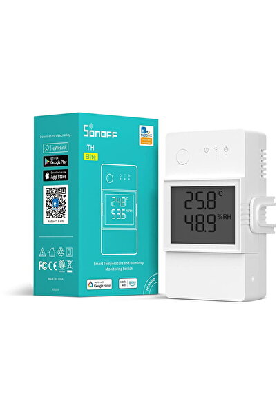 Sonoff Releu inteligent Wi-Fi THR320D, 20A, Temperatura umiditate, Monitor LCD