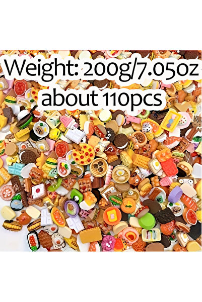Choice1 200 جرام ألعاب طعام صغيرة من الراتنج بأنماط مختلفة، دمية طعام مطبخ، ت...