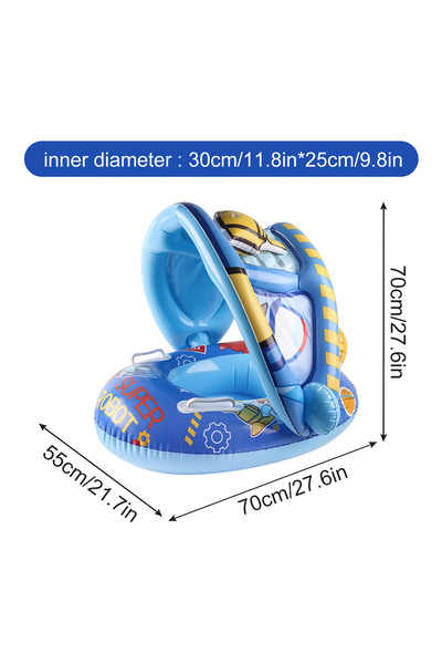 choice2 Mecha 1PC Float with Canopy, Inflatable Toddler Pool Float with Seat ...