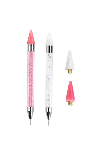 Choice 2pcs with 2 waxtips Rhinestone Picker Tool 2PCS with 2 Extra Wax Tips,...